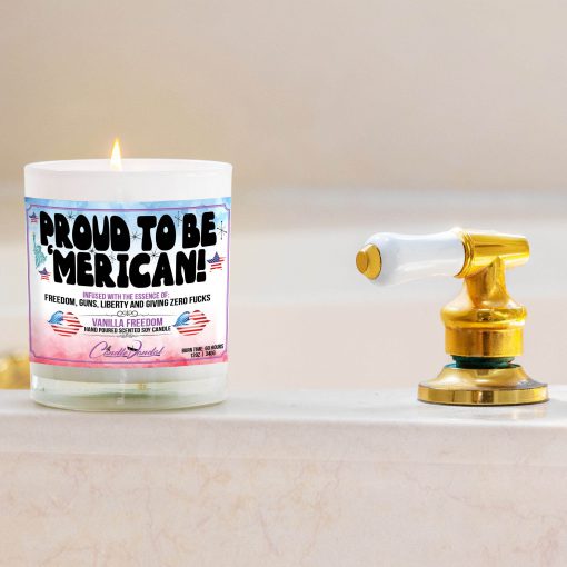 Proud To Be Merican Bathtub Side Candle