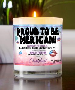 Proud To Be Merican Table Candle