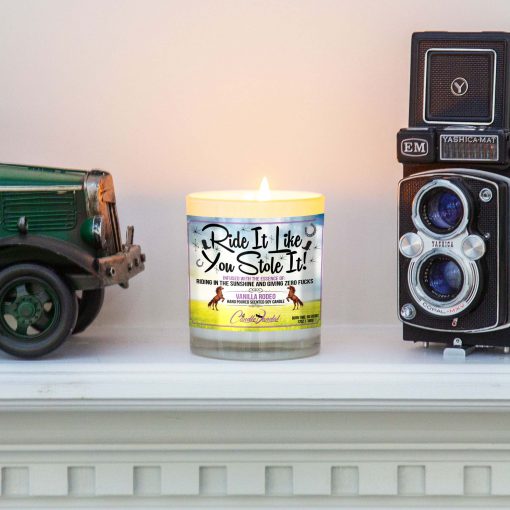 Ride It Like You Stole It Mantle Candle