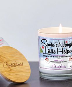 Santas Naughty Little Helper Lid And Candle