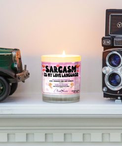 Sarcasm Is My Love Language Mantle Candle