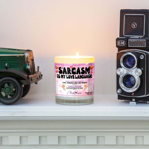 Sarcasm Is My Love Language Mantle Candle