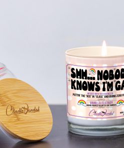 Shh Nobody Knows I’m Gay Lid and Candle