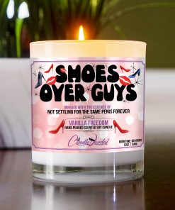 Shoes Over Guys Table Candle
