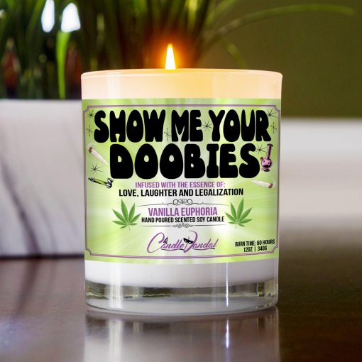 Show Me Your Doobies Table Candle