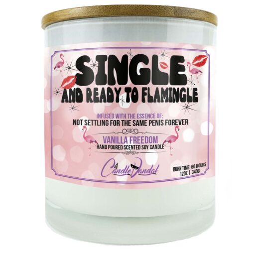 Single And Ready To Flamingle Candle