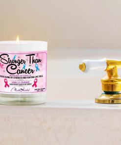 Stronger Than Cancer Bathtub Side Candle