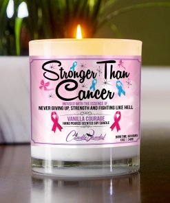 Stronger Than Cancer Table Candle