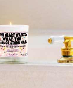 The Heart Wants What The Liquor Store Has Bathtub Side Candle