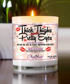 Thick Thighs and Pretty Eyes Table Candle