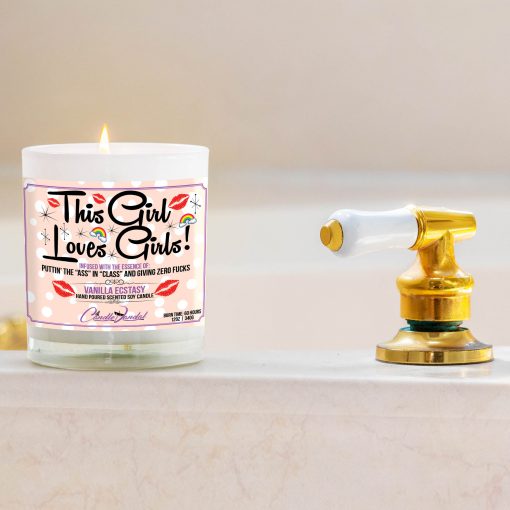 This Girl Loves Girls Bathtub Side Candle