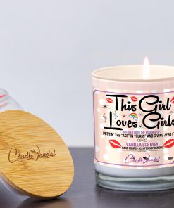 This Girl Loves Girls Lid and Candle
