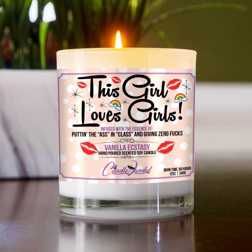 This Girl Loves Girls Table Candle
