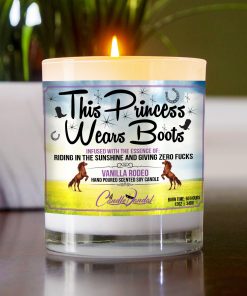 This Princess Wears Boots Table Candle