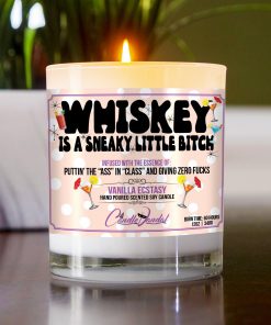Whiskey Is A Sneaky Little Bitch Table Candle