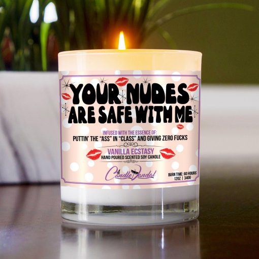 Your Nudes Are Safe With Me Table Candle